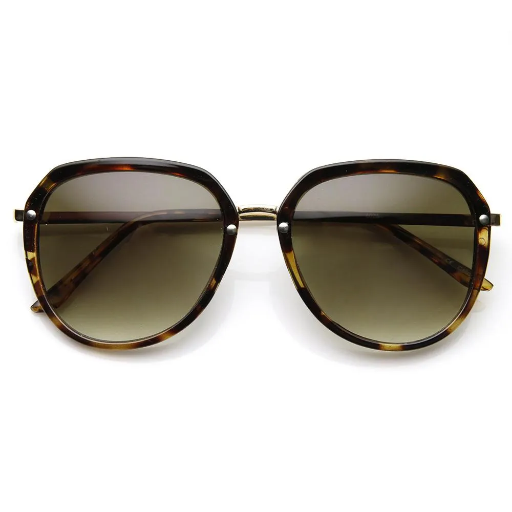 Oversize 1980's Womens Fashion Retro Square Sunglasses 9294