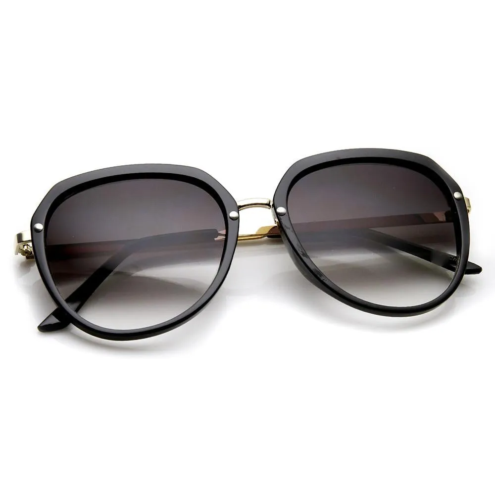 Oversize 1980's Womens Fashion Retro Square Sunglasses 9294