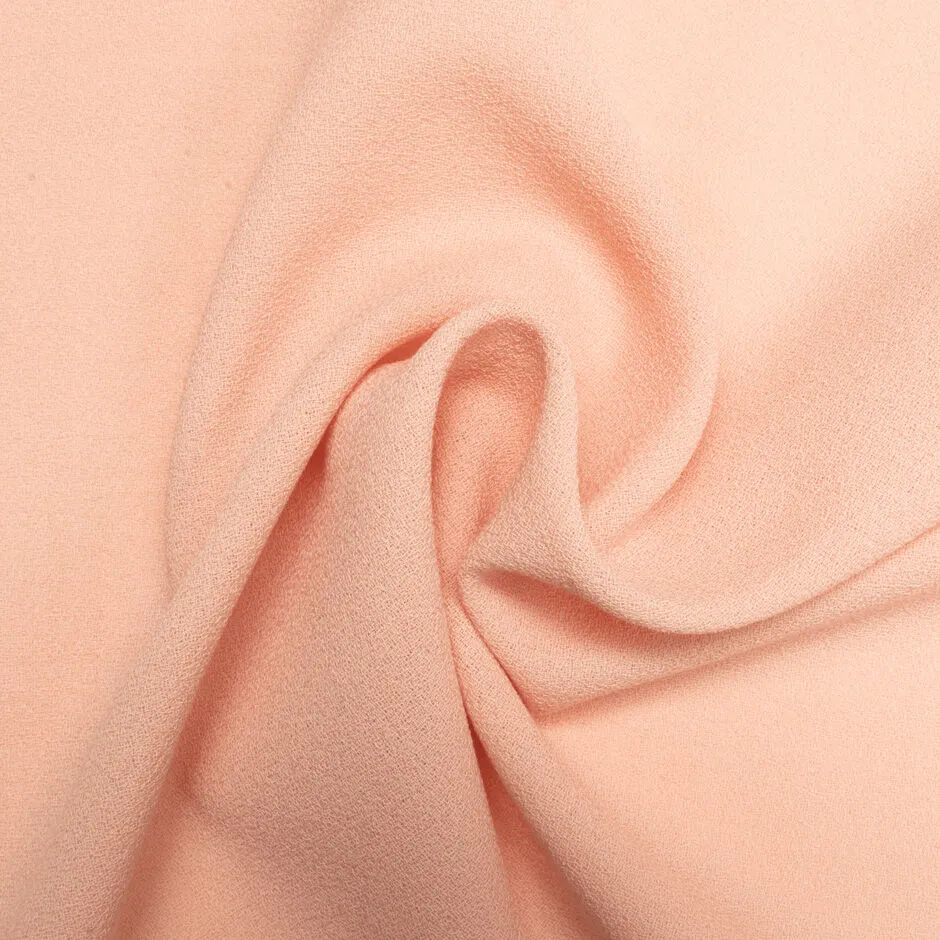 Pastel Peach Single Wool Crêpe