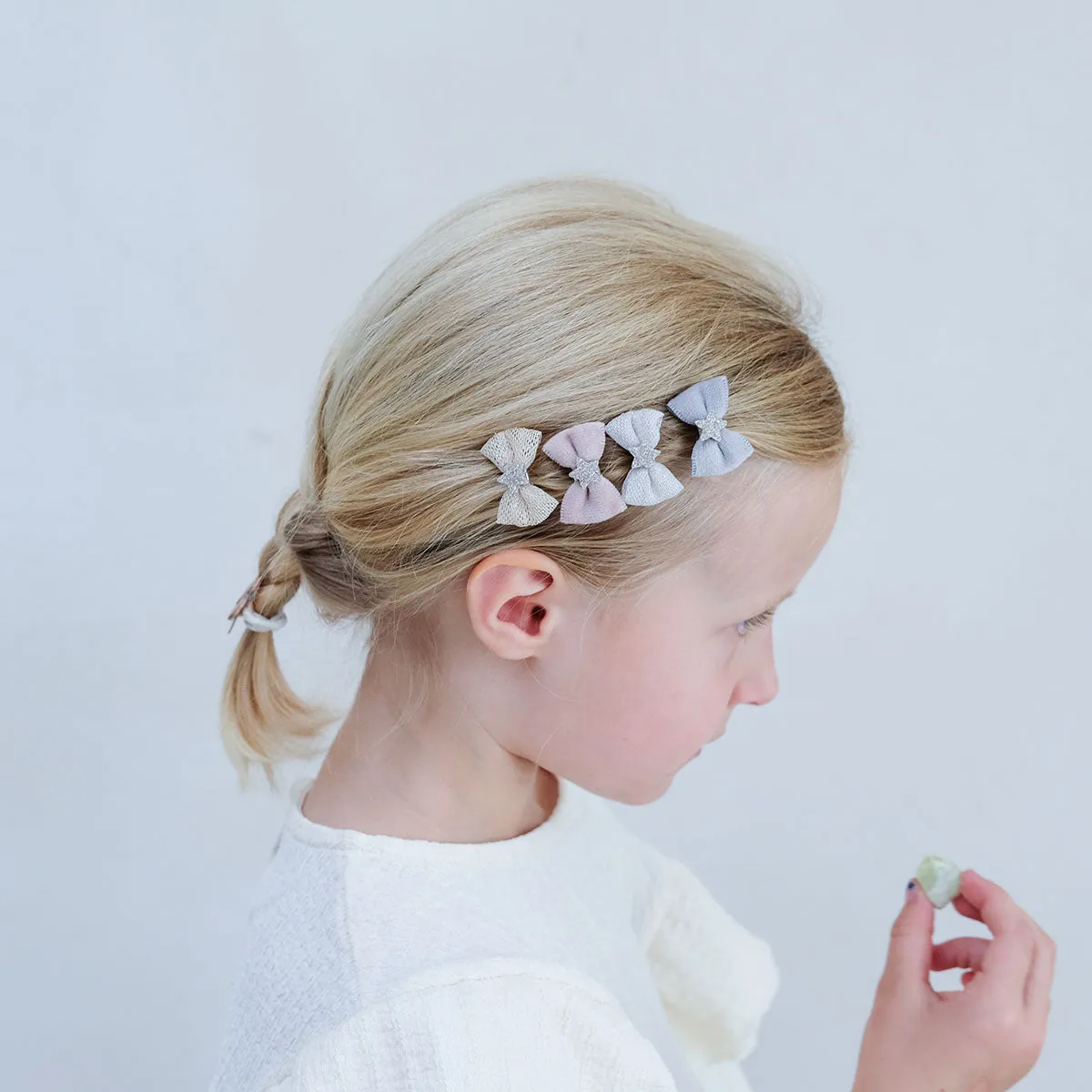 Prima Ballerina Bow Mini Hair Clips (set of 2)