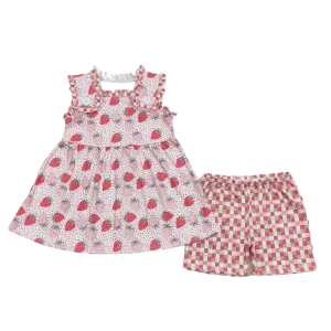 "Strawberry Sweetie" Little Girl's Shorts 2 PC Set