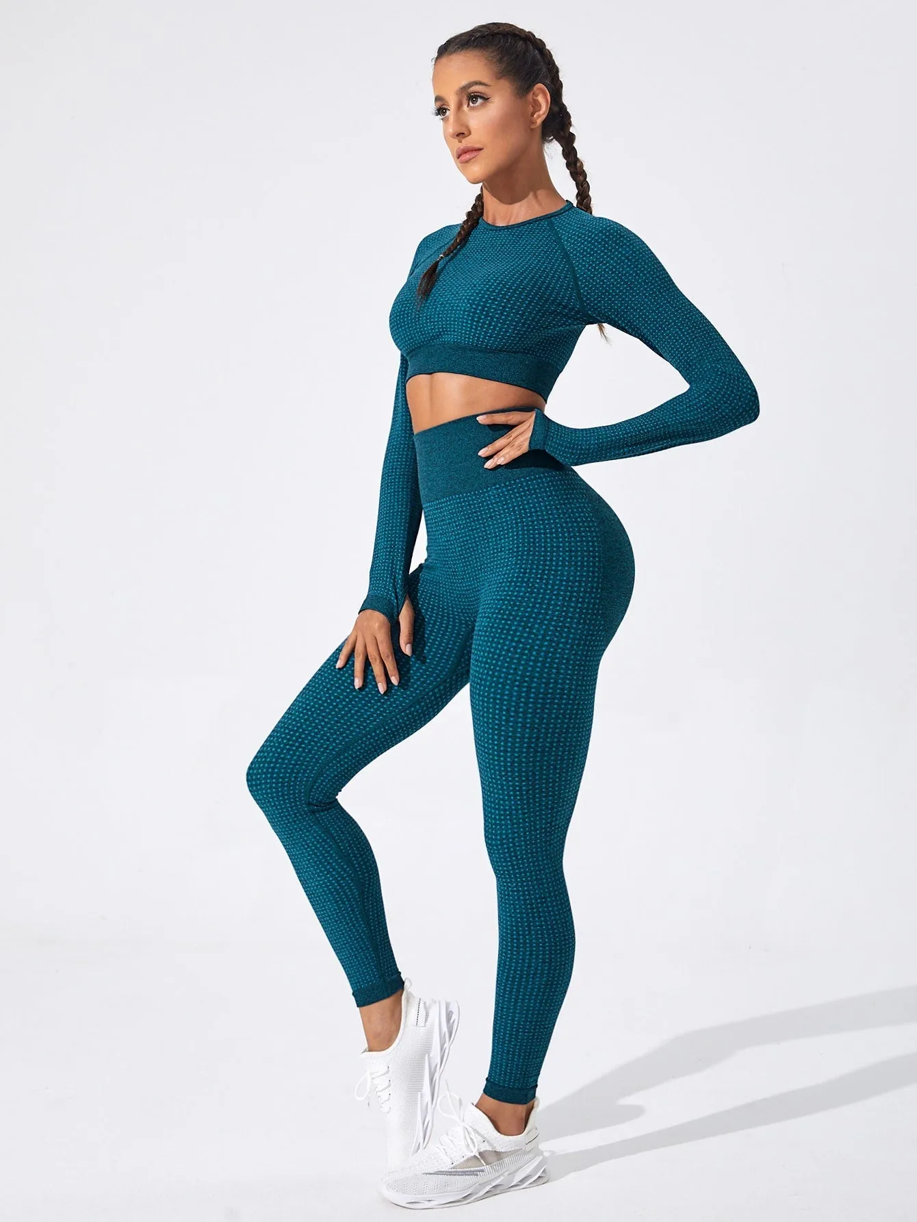 Raglan Sleeve Thumb Holes Wide Waistband Active Set FW22 FD