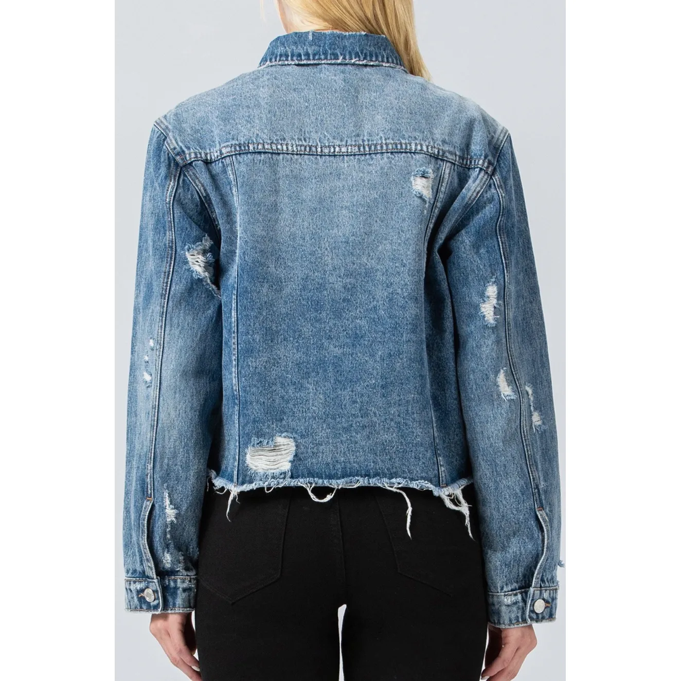 Raw Hem Denim Jacket