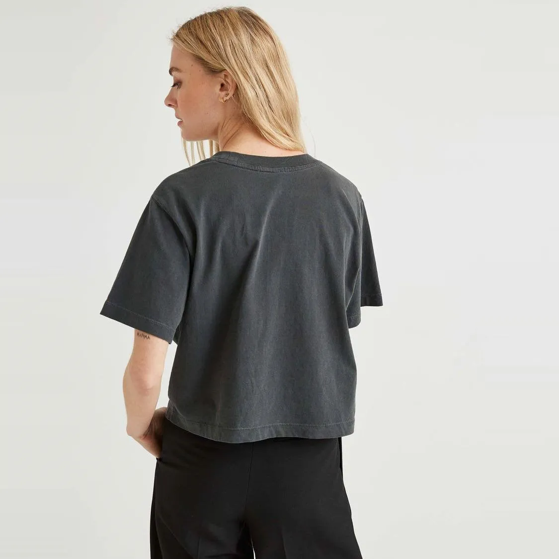 Relaxed Crop Tee (Stretch Limo)
