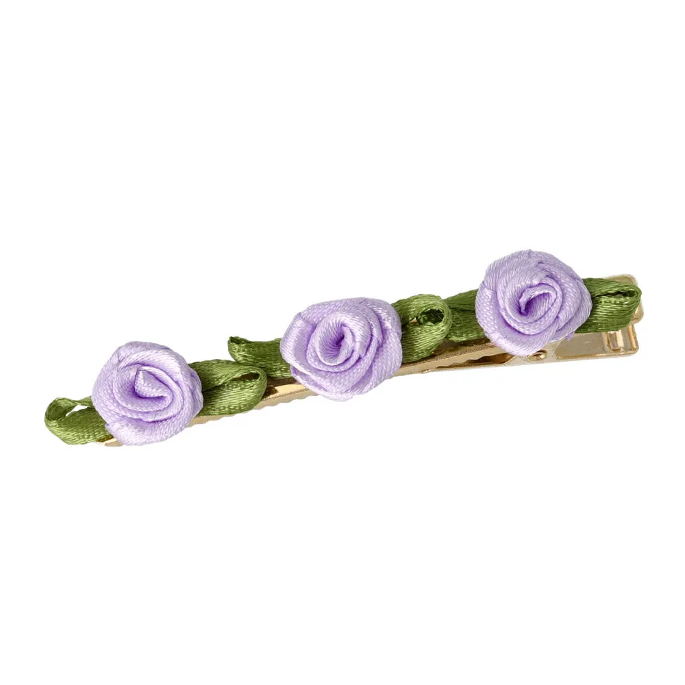 Ribbon Rose Hair Clip