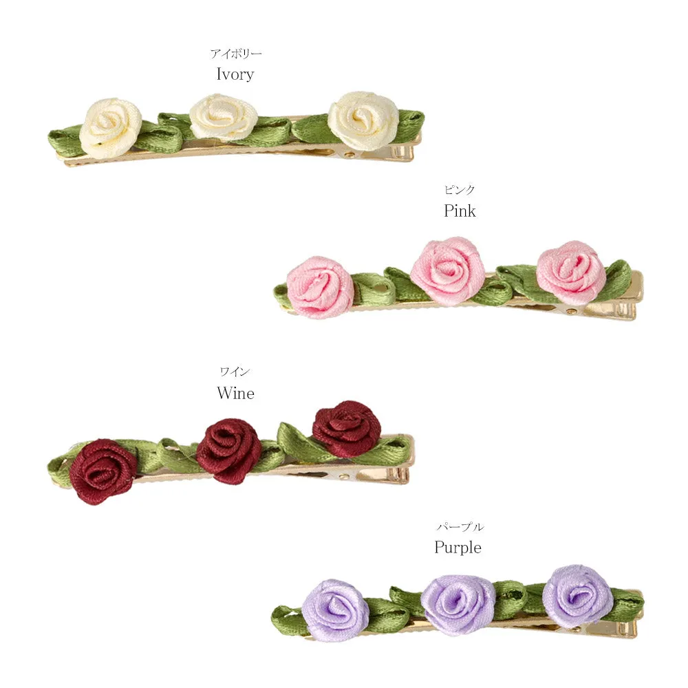 Ribbon Rose Hair Clip