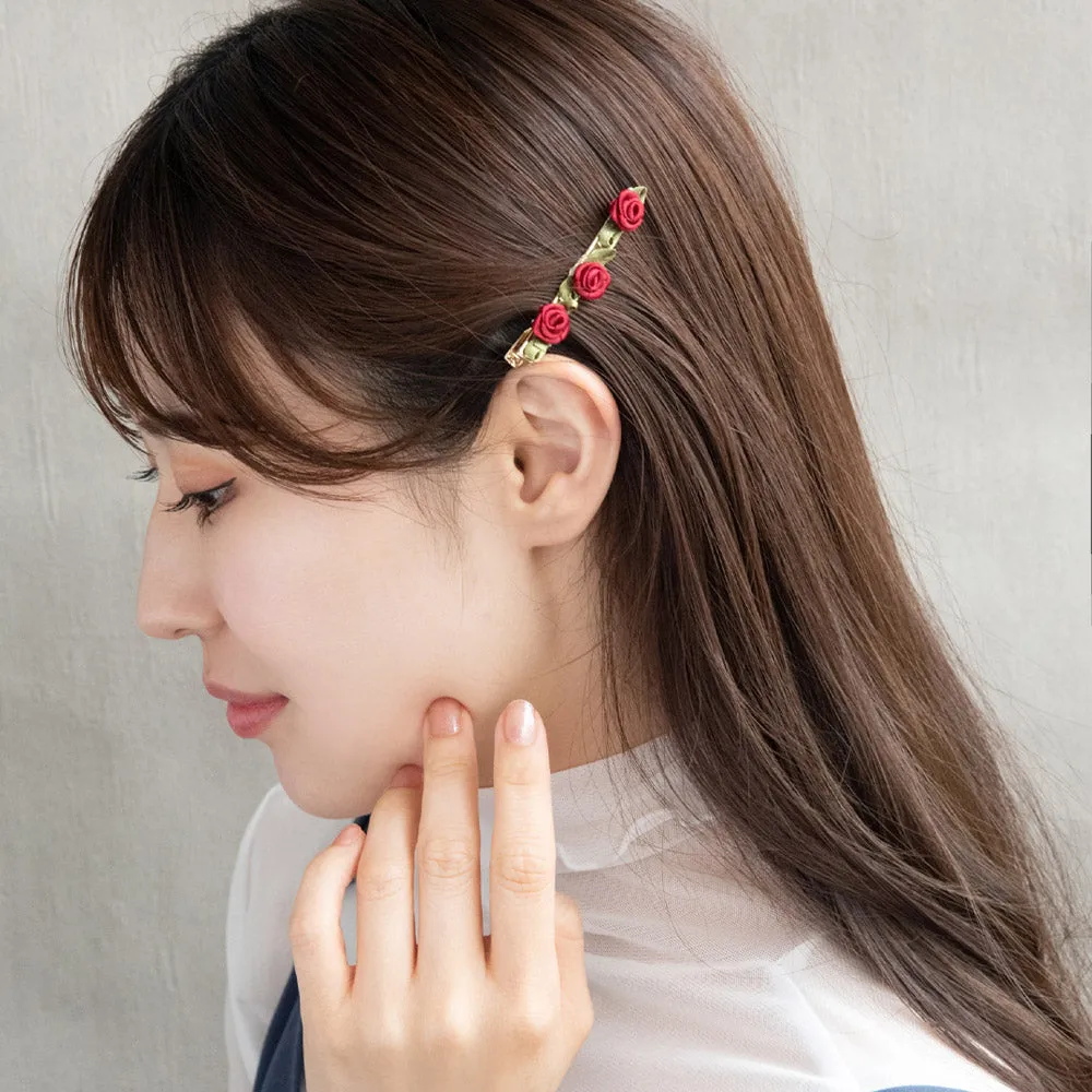Ribbon Rose Hair Clip