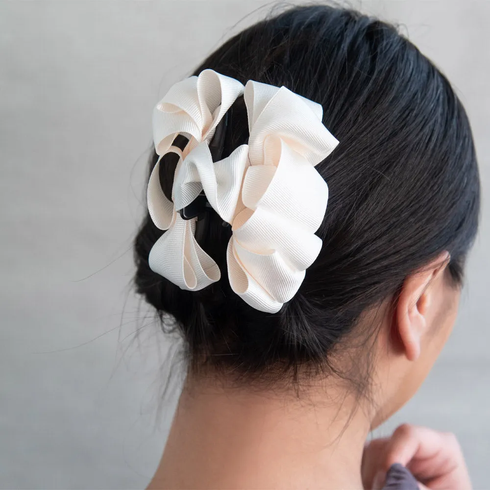 Ruffle Ribbon Hair Claw Clip