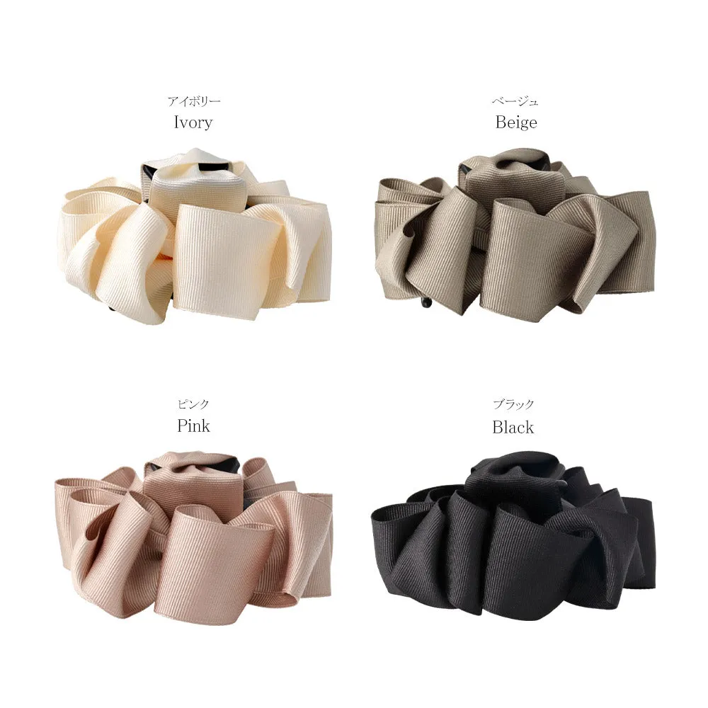 Ruffle Ribbon Hair Claw Clip