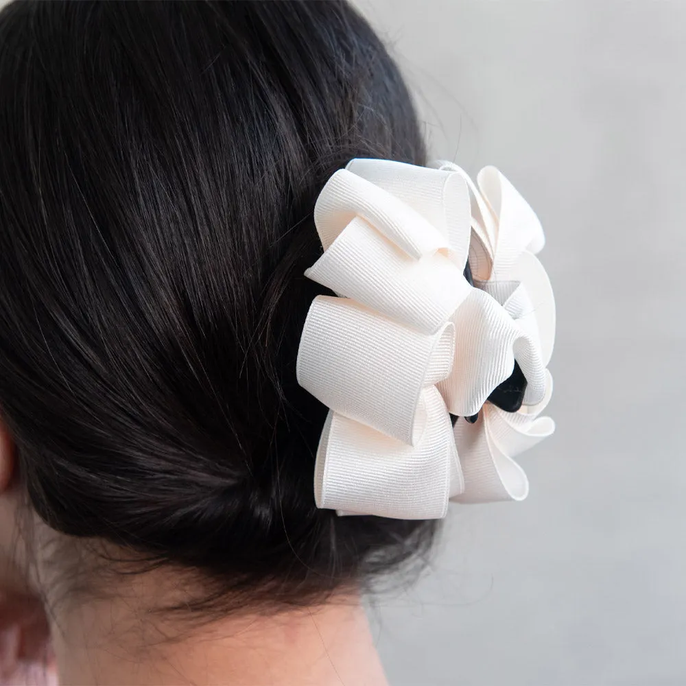 Ruffle Ribbon Hair Claw Clip