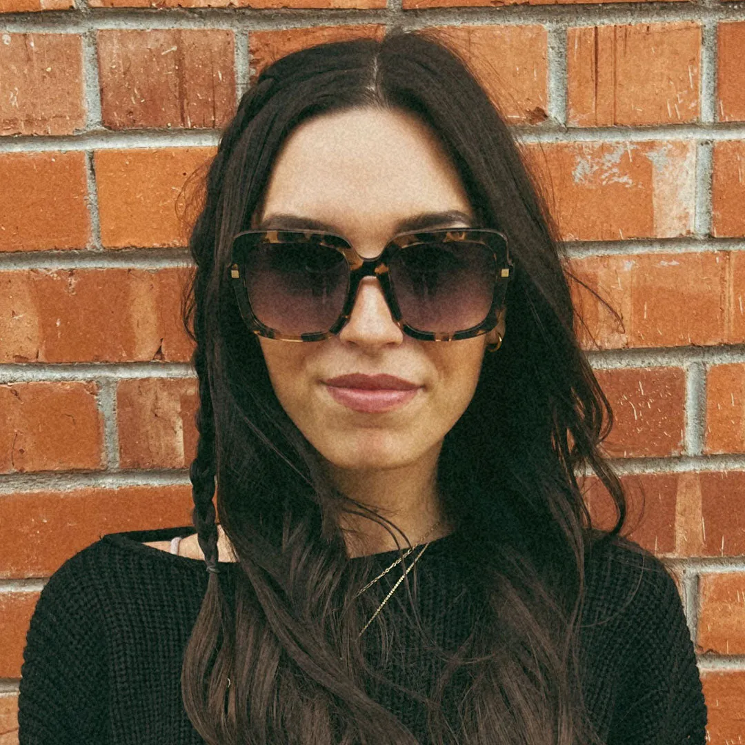 SANDRA - ESPRESSO TORTOISE   GREY GRADIENT SUNGLASSES