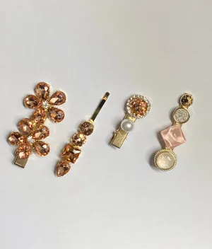 Selection of Floral Diamond Hair Clips