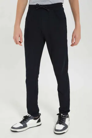 Senior Boys Black Stretch Active Pants