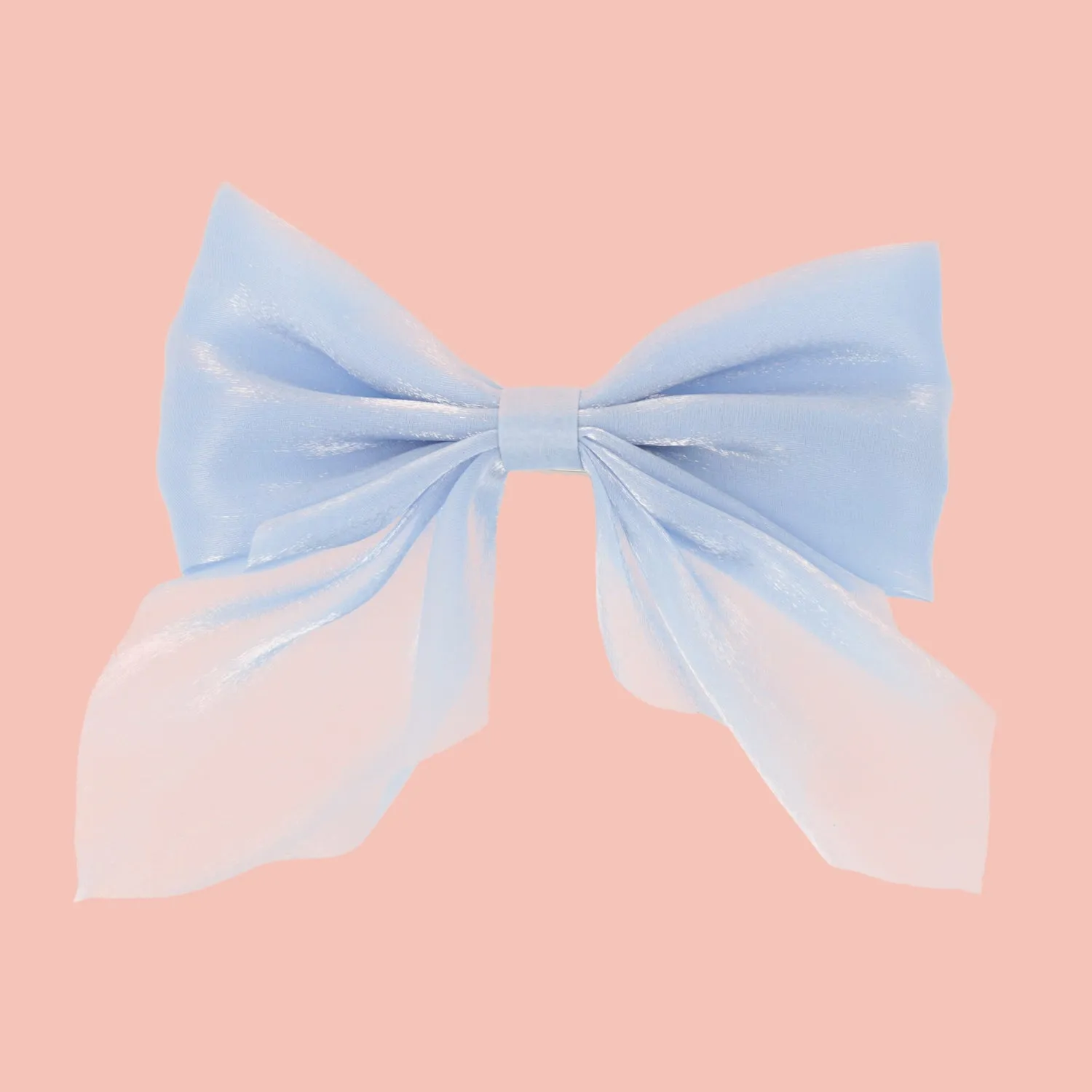 Shimmer Hair Bow - Cinderella Blue