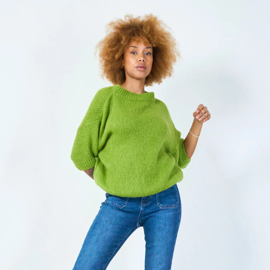 Short sleeve knit sweater wholesale