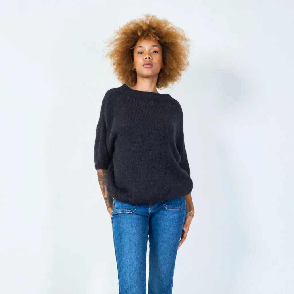 Short sleeve knit sweater wholesale