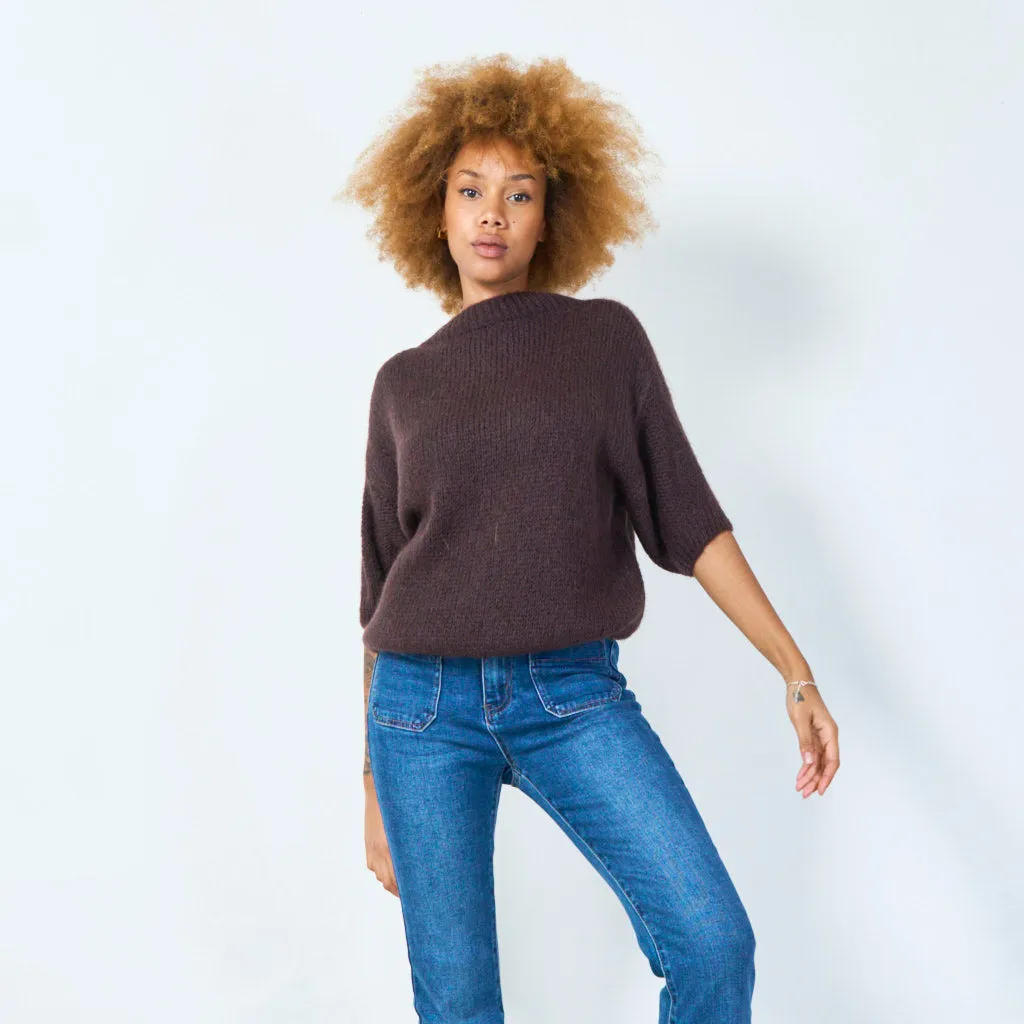 Short sleeve knit sweater wholesale