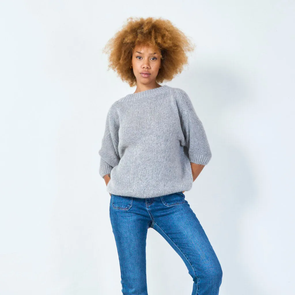 Short sleeve knit sweater wholesale