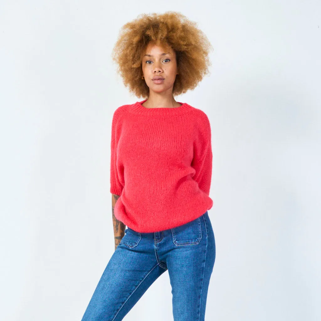 Short sleeve knit sweater wholesale