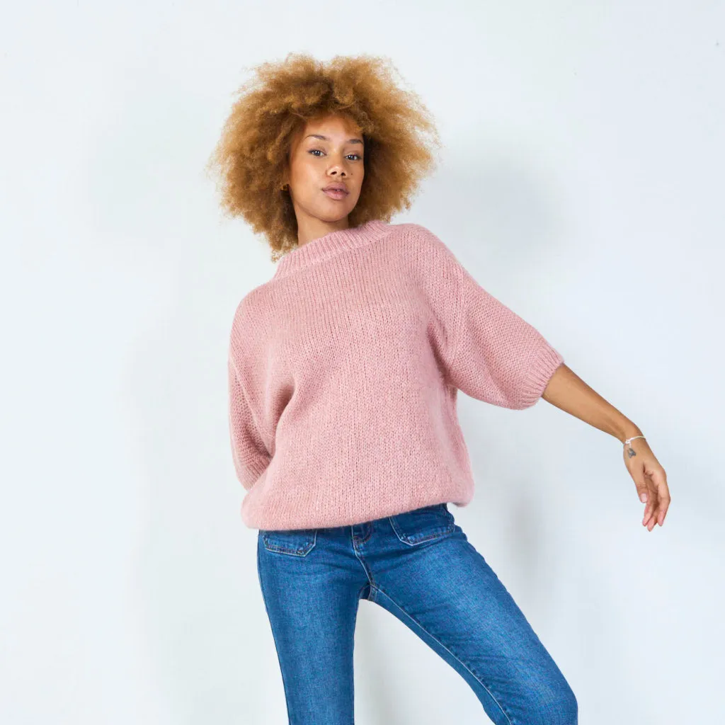 Short sleeve knit sweater wholesale