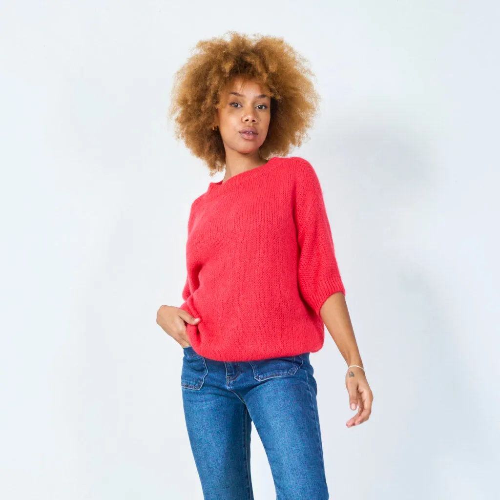 Short sleeve knit sweater wholesale