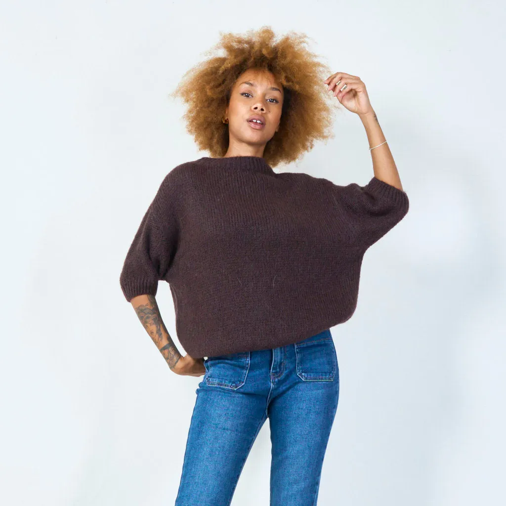 Short sleeve knit sweater wholesale