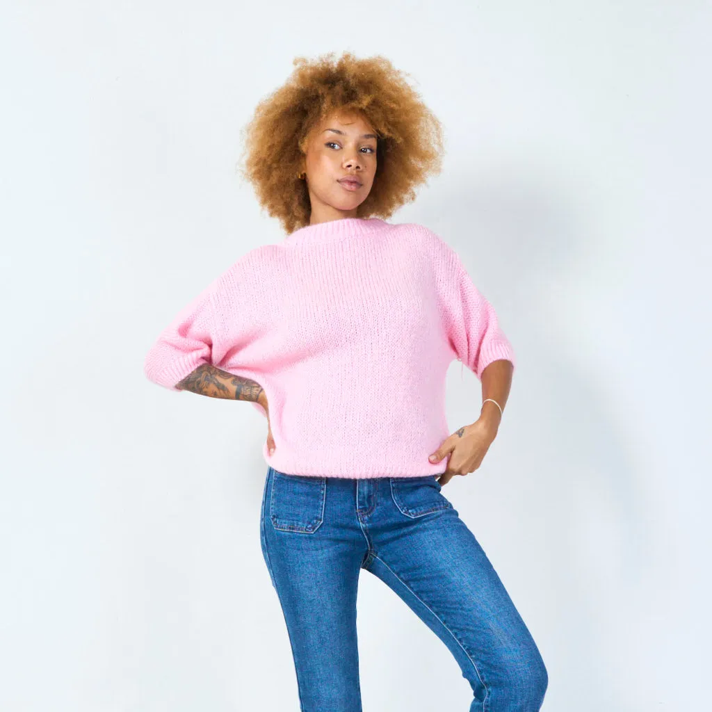 Short sleeve knit sweater wholesale