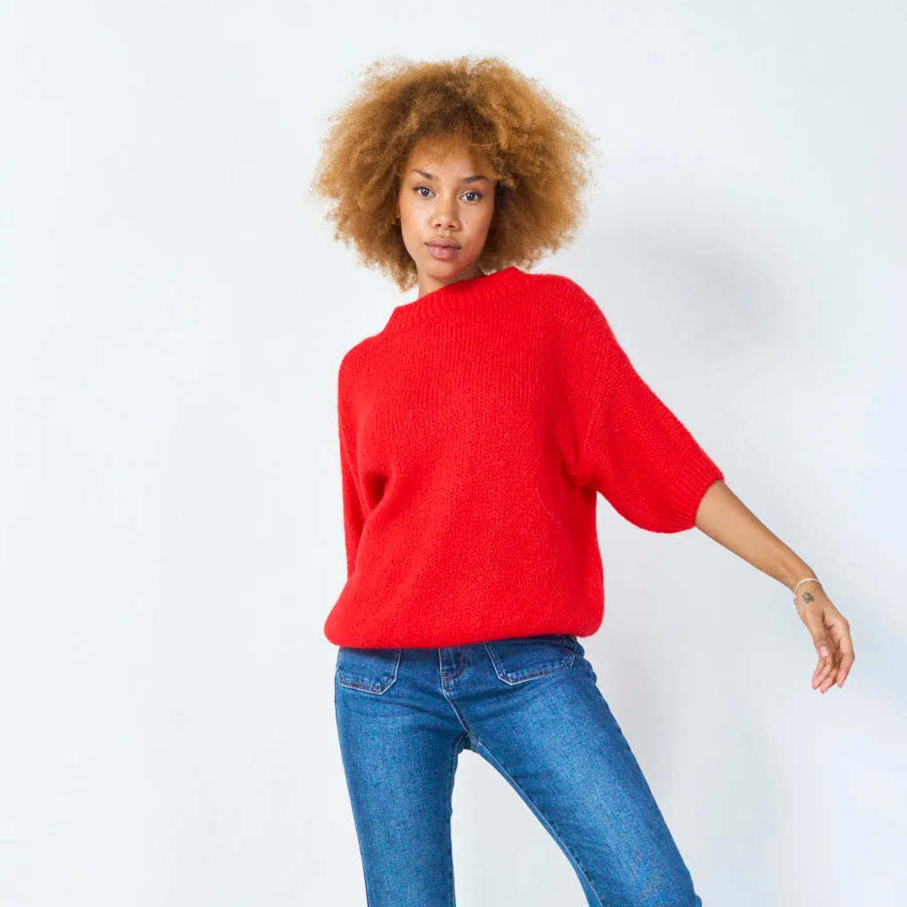 Short sleeve knit sweater wholesale