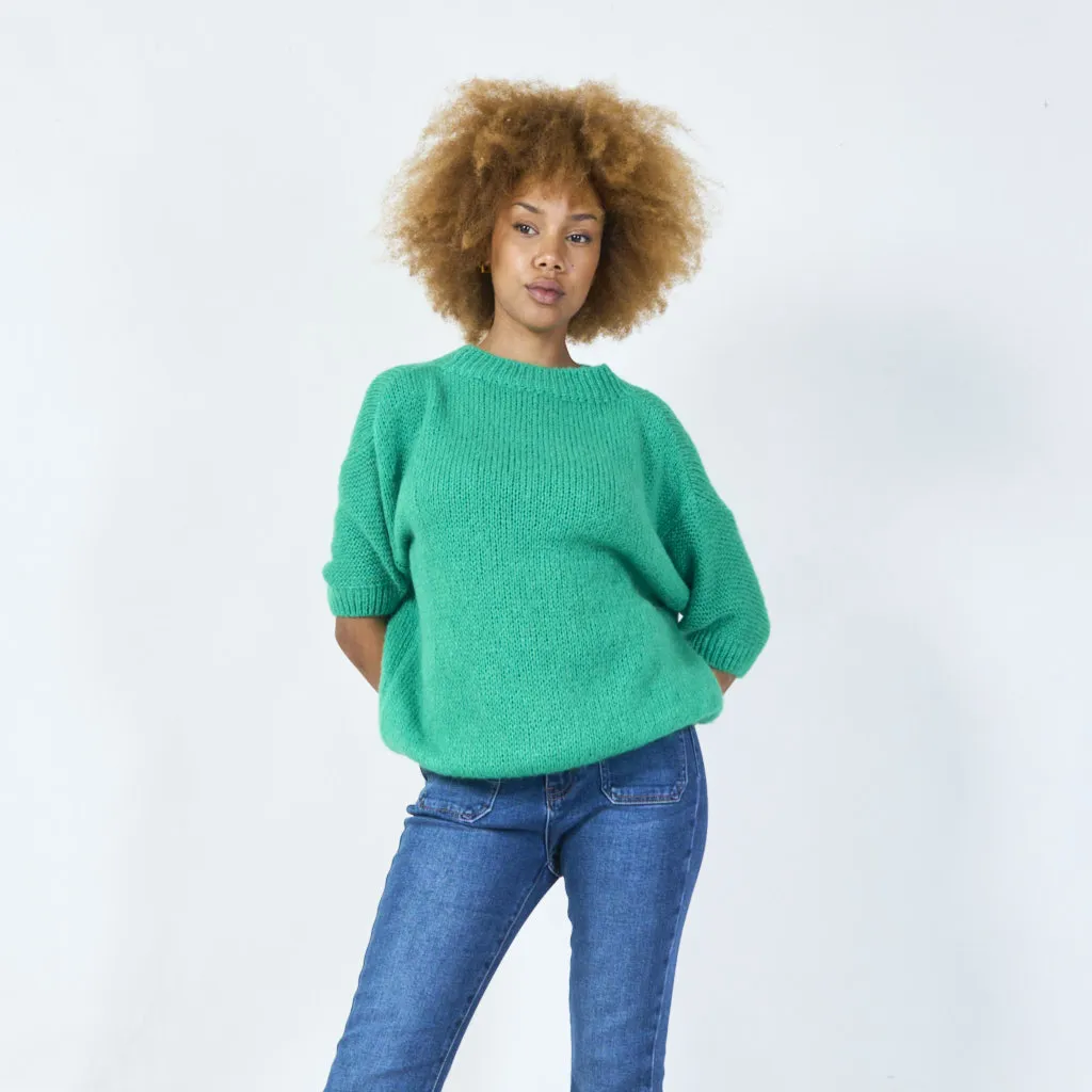 Short sleeve knit sweater wholesale