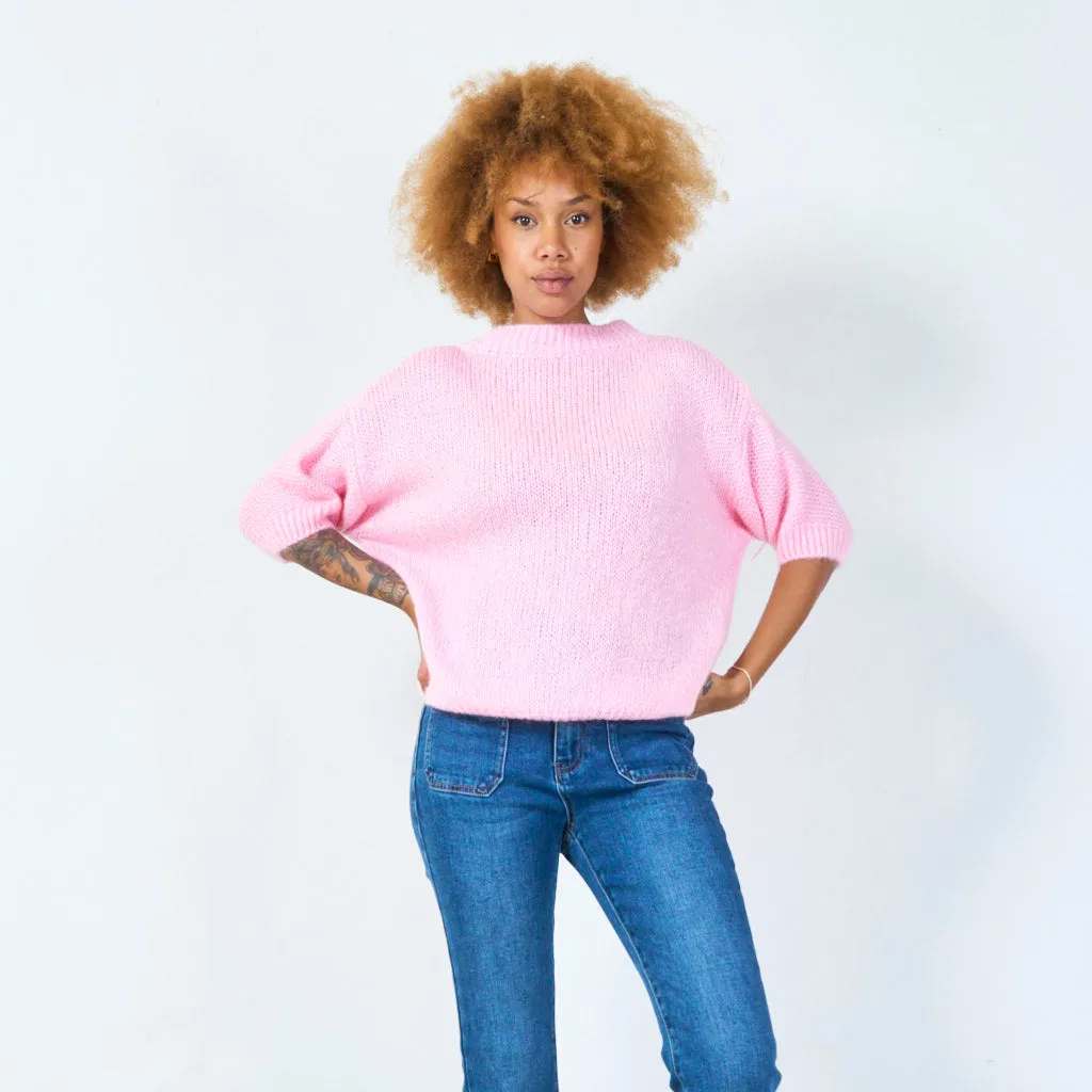 Short sleeve knit sweater wholesale