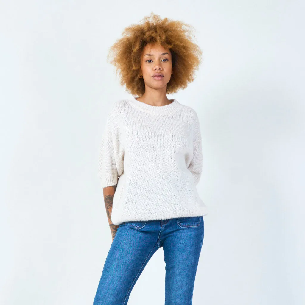 Short sleeve knit sweater wholesale