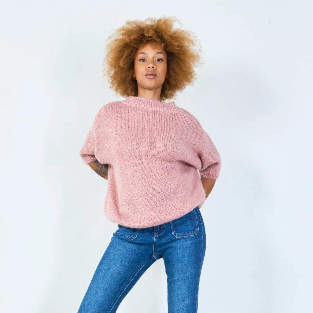 Short sleeve knit sweater wholesale