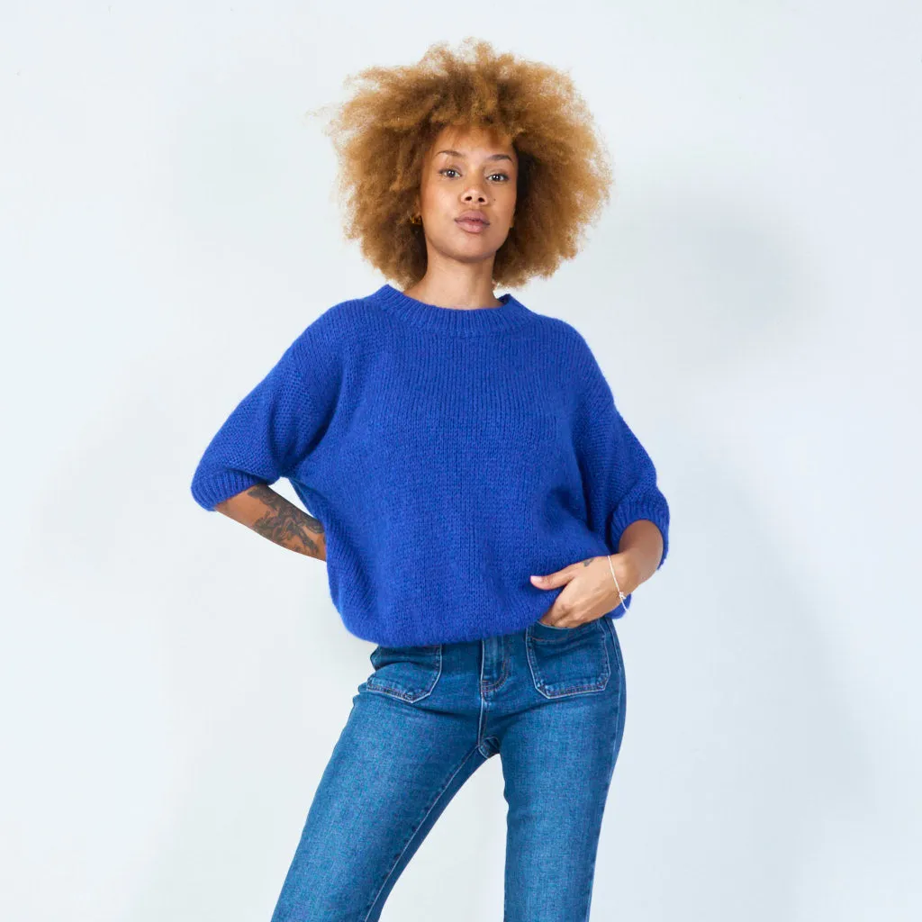 Short sleeve knit sweater wholesale