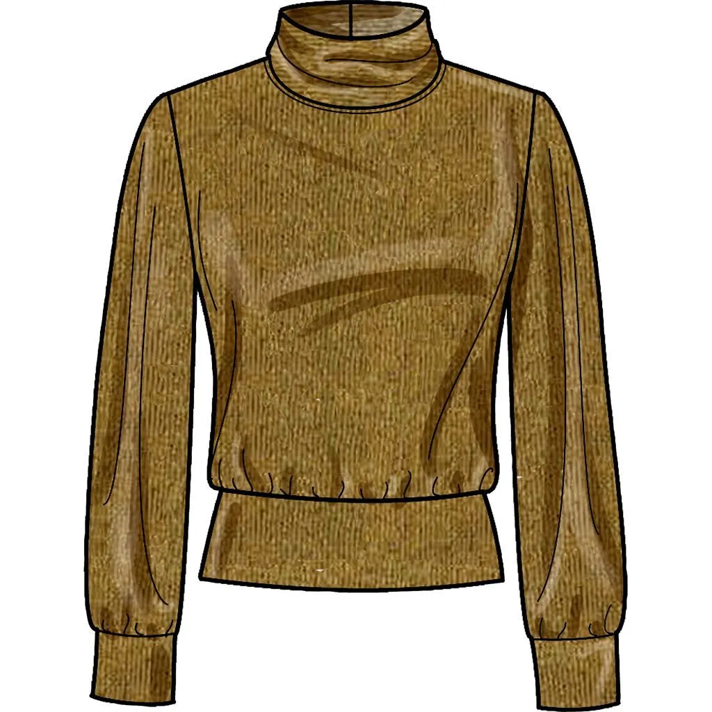Simplicity Sewing Pattern S9385 Misses' Knit Tops with Length and Sleeve Variations