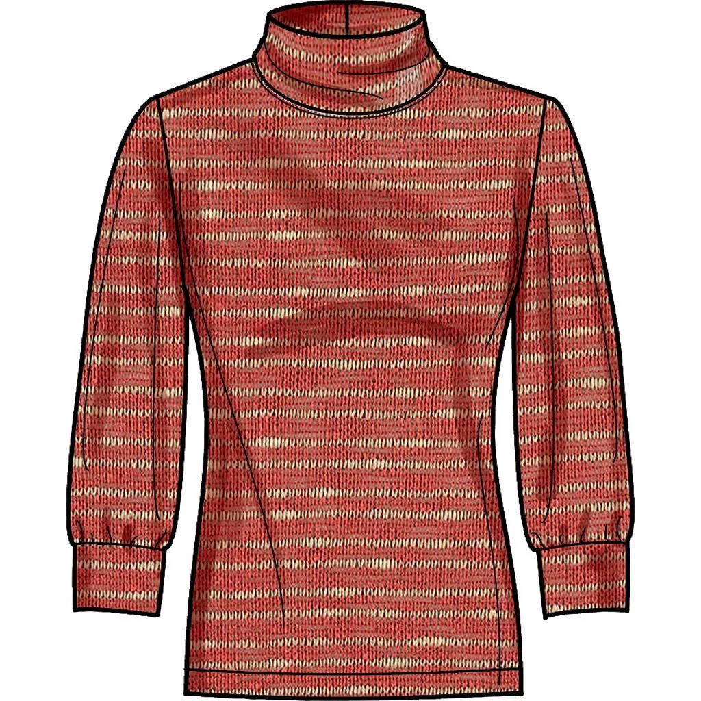 Simplicity Sewing Pattern S9385 Misses' Knit Tops with Length and Sleeve Variations