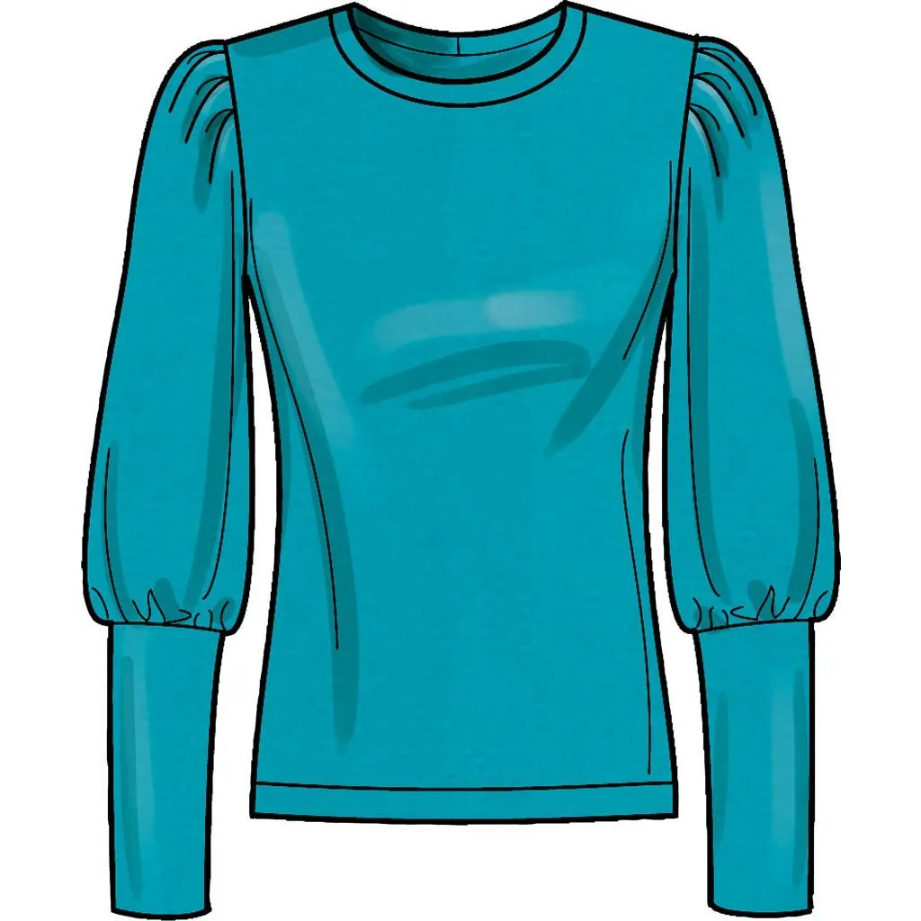 Simplicity Sewing Pattern S9385 Misses' Knit Tops with Length and Sleeve Variations