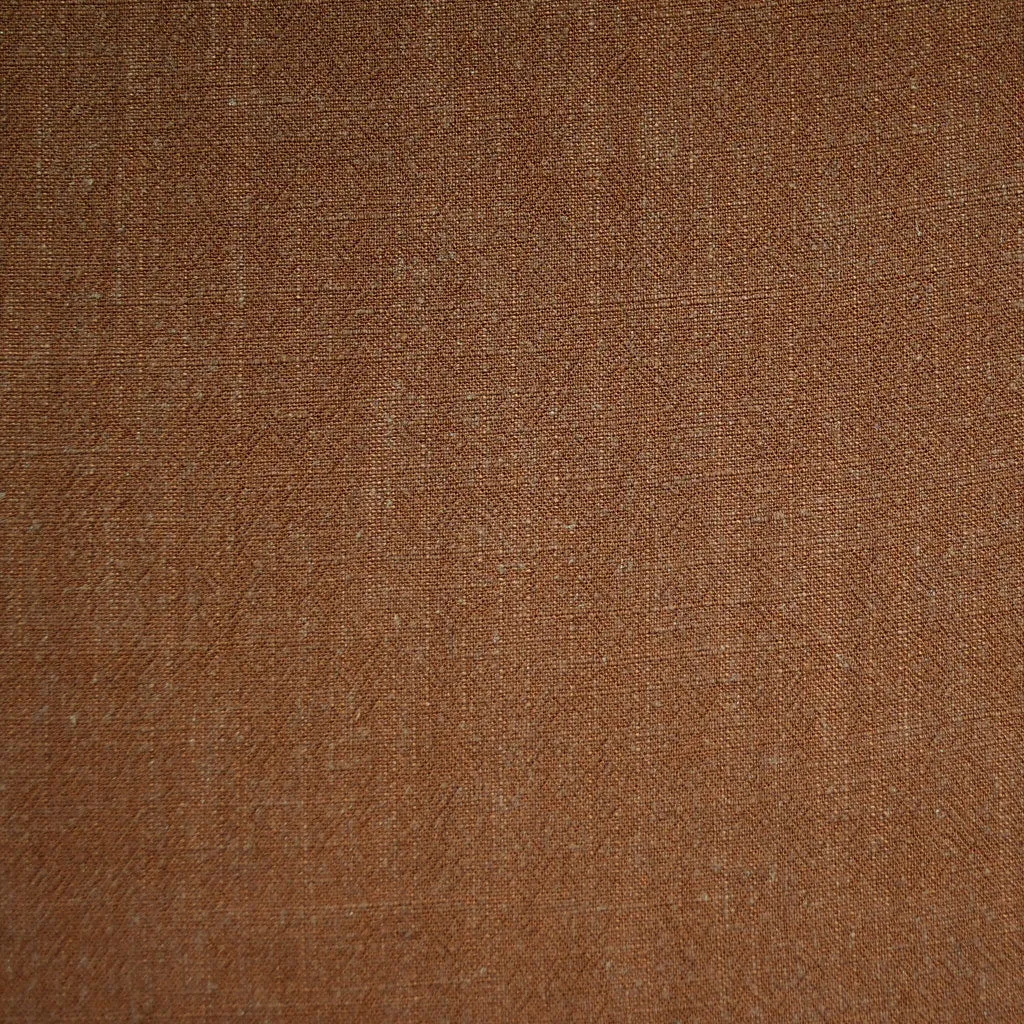 Slub Texture Linen Blend Solid Cinnamon