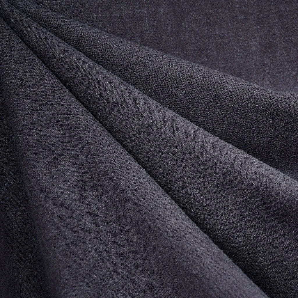 Slub Texture Linen Blend Solid Slate SY