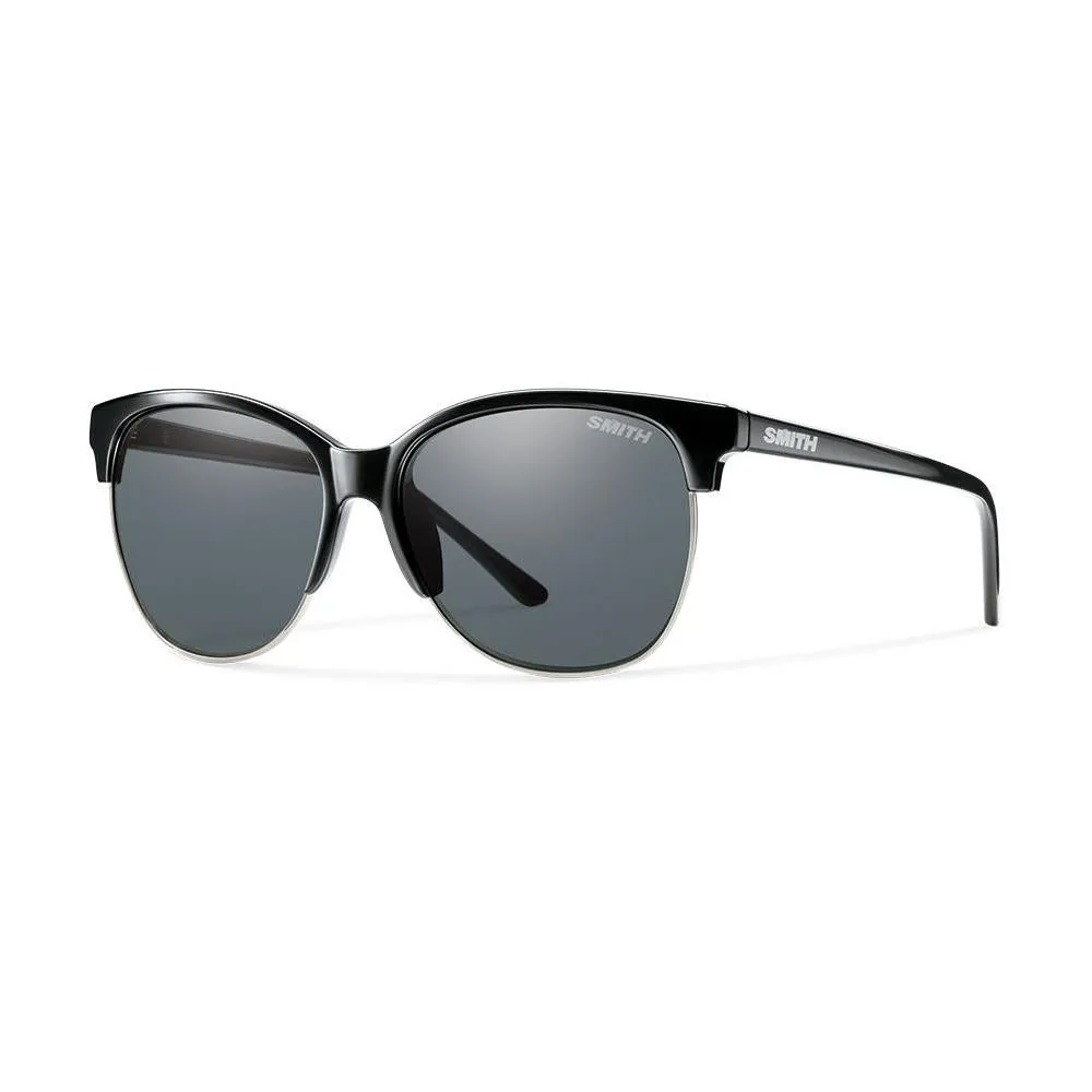 Smith Womens Rebel Black Frame Gray Polarized Lens Sunglasses - BLPPGYBK