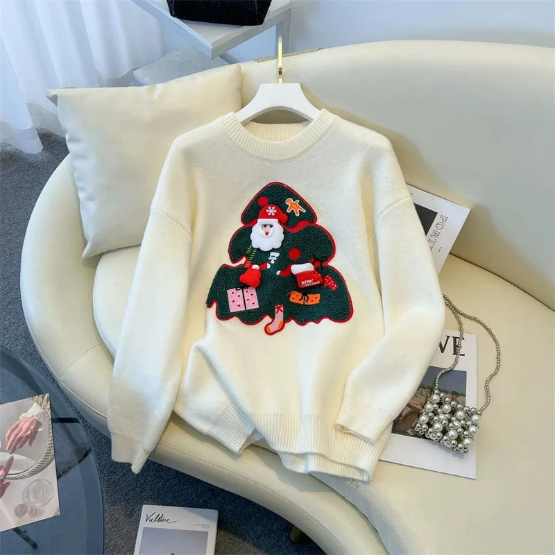Soft and lazy style winter thickened knitwear sweater