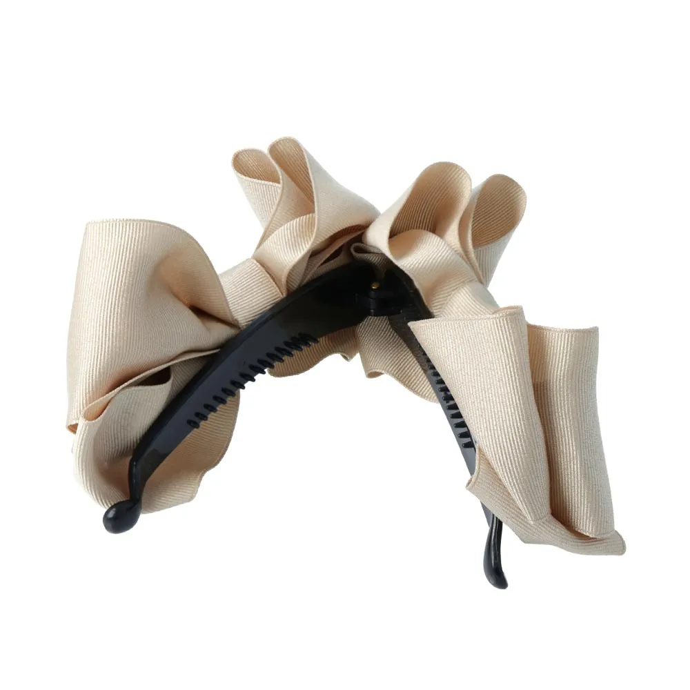 Solid Grosgrain Bow Banana Clip