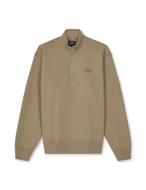 Standard Half Zip Logo Sweat, Lead Gray