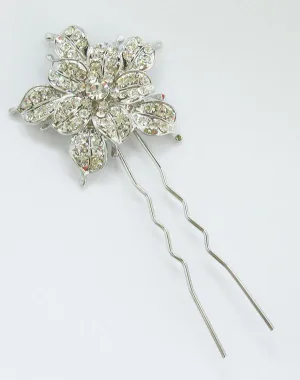 Star Flower Crystal Wedding Hair Pin