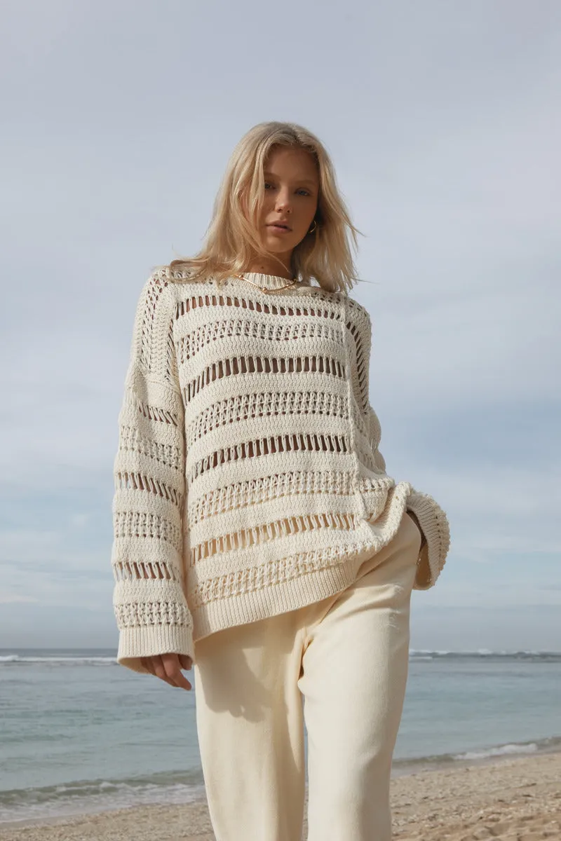 STILL I RISE KNIT JUMPER - OFFWHITE