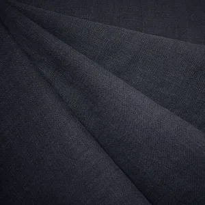 Stonewashed Slub Texture Ramie Bottom Weight Navy