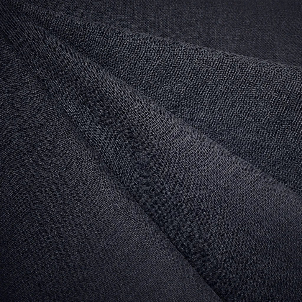 Stonewashed Slub Texture Ramie Bottom Weight Navy