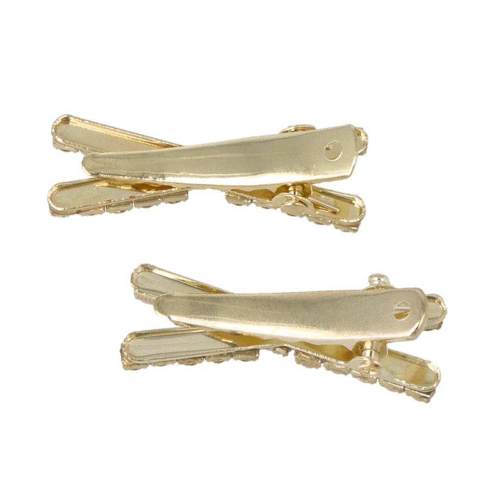 Studded Mini Cross Pinch Clip Set