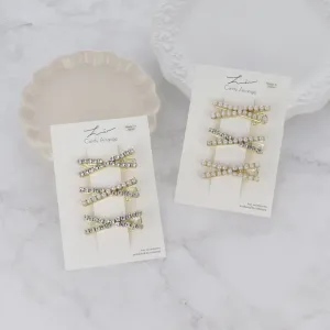 Studded Mini Cross Pinch Clip Set