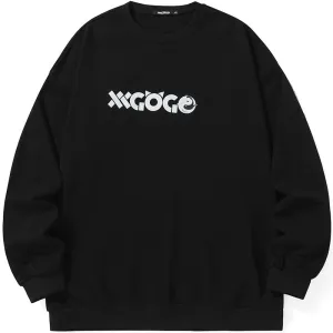 Taichi Fish Letter Print Cotton Sweatshirt