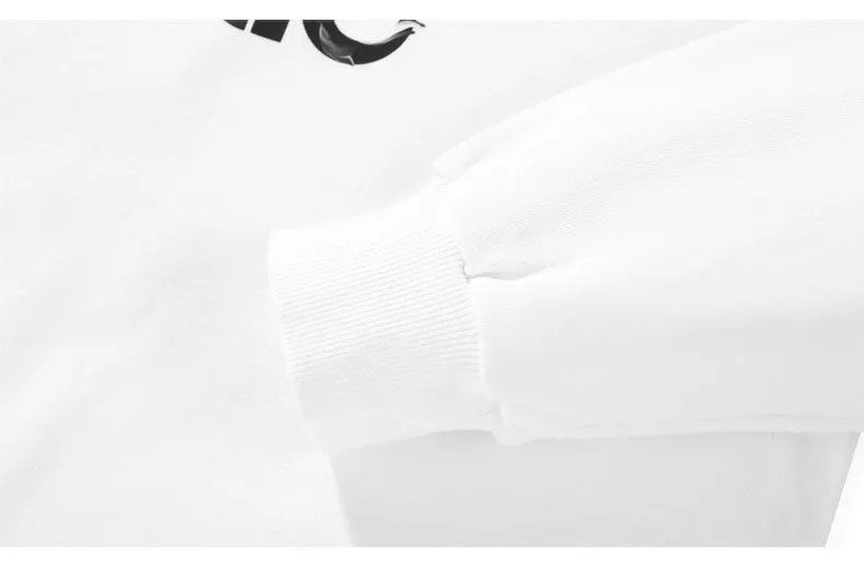 Taichi Fish Letter Print Cotton Sweatshirt